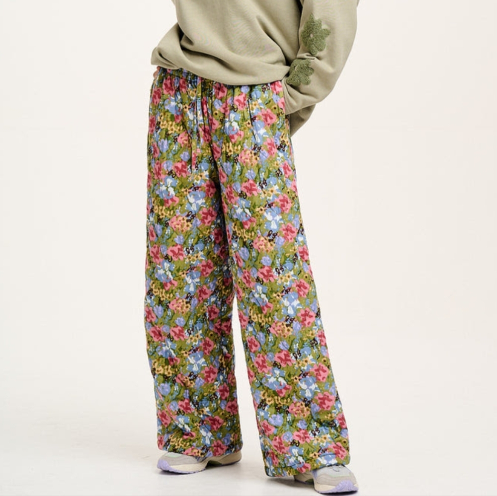 Lucy & Yak Chester Quilted Pants, Floral Multicolor